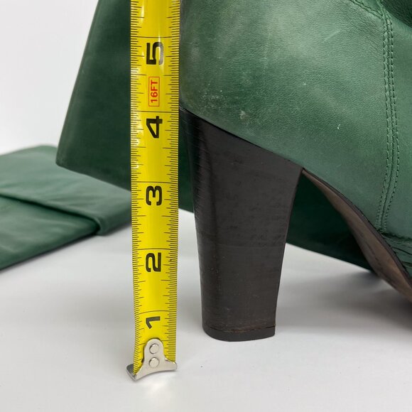 Vintage Y2K Miss Sixty Tall Green Boots | Leather | Size 40 - Picture 9 of 9